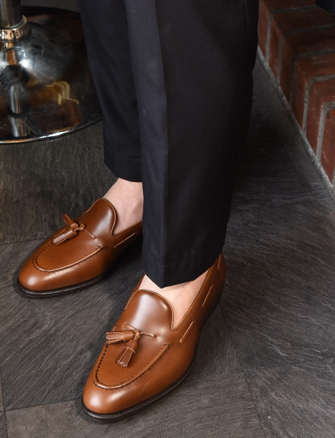 タッセルローファー ウイスキー ブラウン Raffy RAYMAR グッドイヤーウェルト ビジネスシューズ 革靴 24.0cm‾27.0cm レイマー ローファー ビジカジ