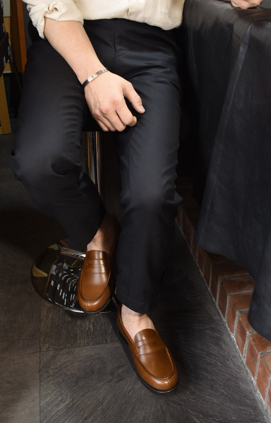 【RAYMAR】Atlas コインローファー ウイスキー ブラウン レザーソール ハンドソーンウェルテッド レイマー