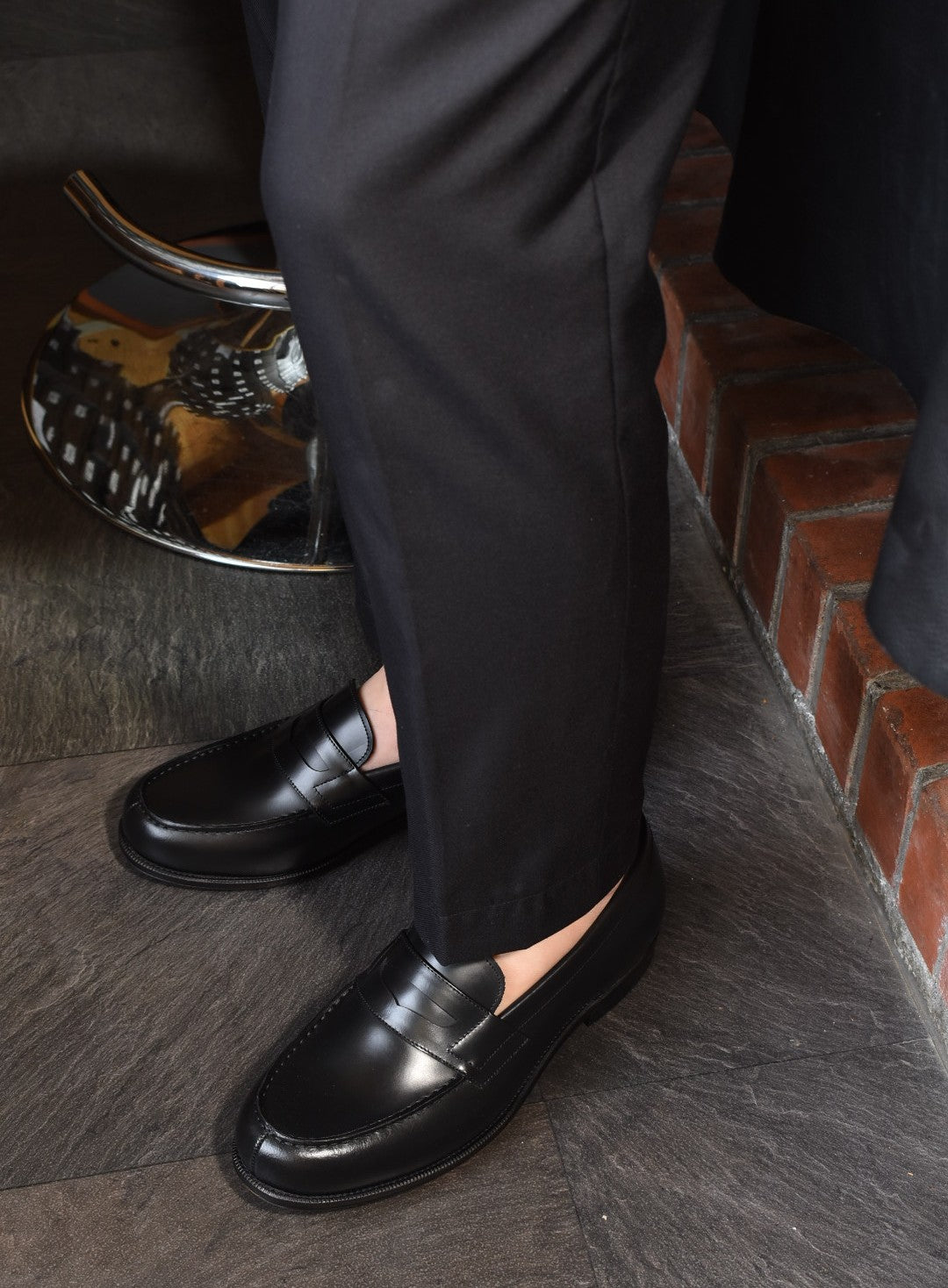 コインローファー ブラック Atlas RAYMAR グッドイヤーウェルト ビジネス カジュアル シューズ 革靴 23.5cm‾27.0cm レイマー ローファー ビジカジ