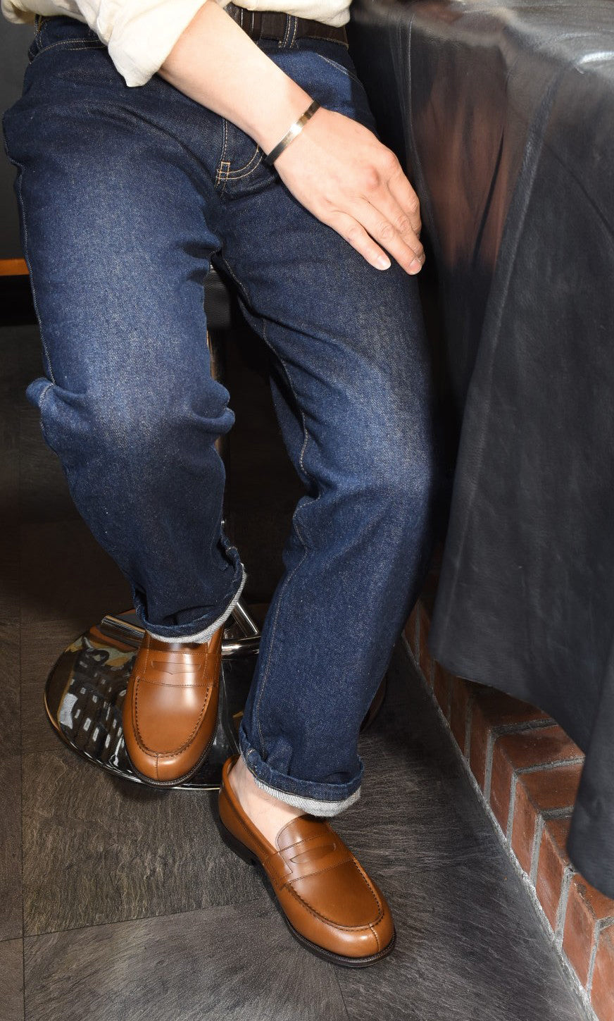 【RAYMAR】Atlas コインローファー ウイスキー ブラウン レザーソール ハンドソーンウェルテッド レイマー