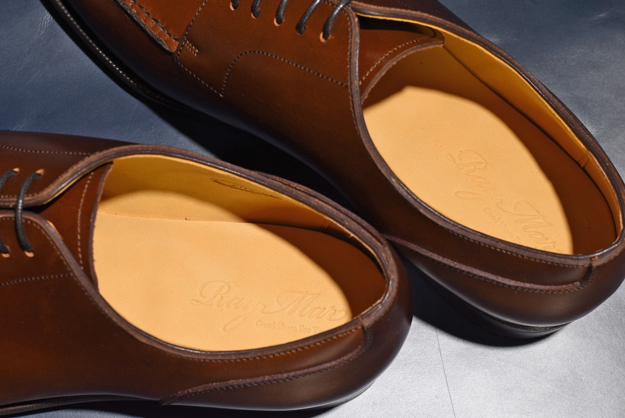 【RAYMAR】Allan2 BR スキンステッチUチップ ウイスキー ブラウン  Vibram ソール グッドイヤーウェルテッド 24.0cm~27.5cm レイマー ラバーソール