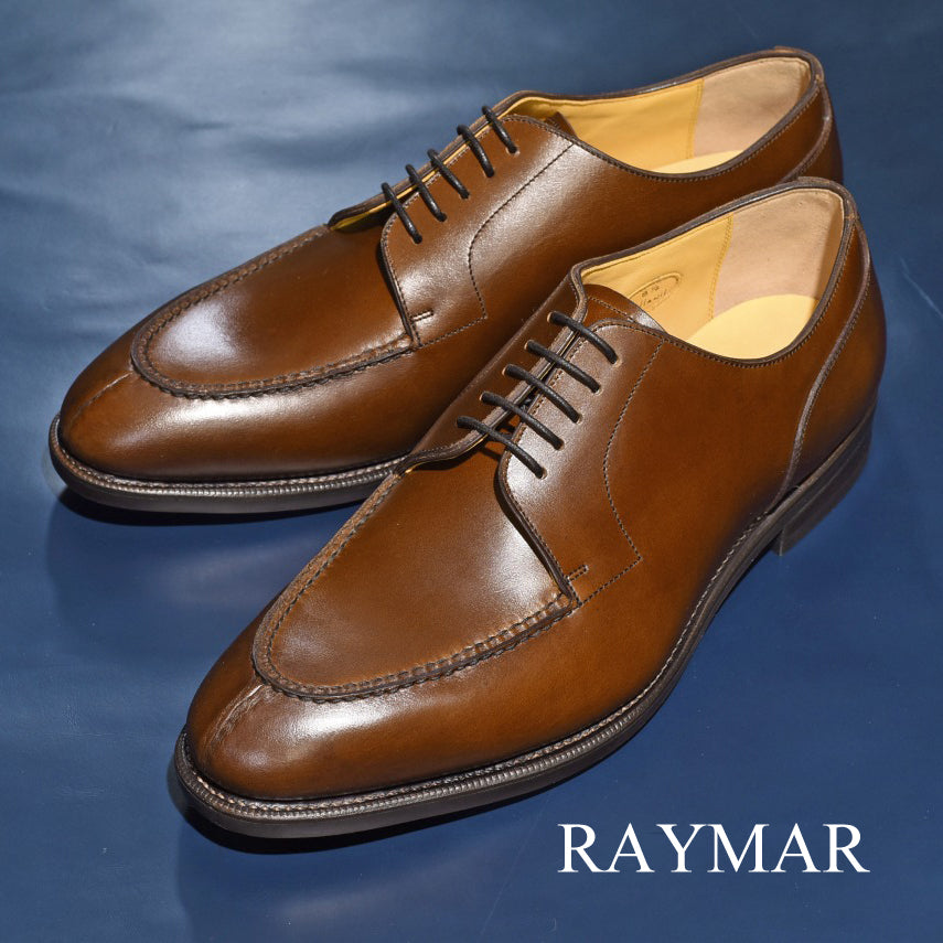 【RAYMAR】Allan2 BR スキンステッチUチップ ウイスキー ブラウン  Vibram ソール グッドイヤーウェルテッド 24.0cm~27.5cm レイマー ラバーソール