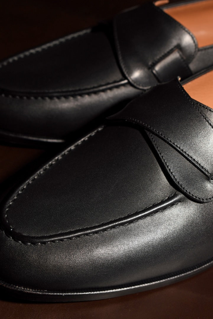 【Le Misca by RAYMAR】Luis バタフライローファー ブラック / ダークブラウン フルマッケイ製法 レザーソール 23.5cm~27.5cm