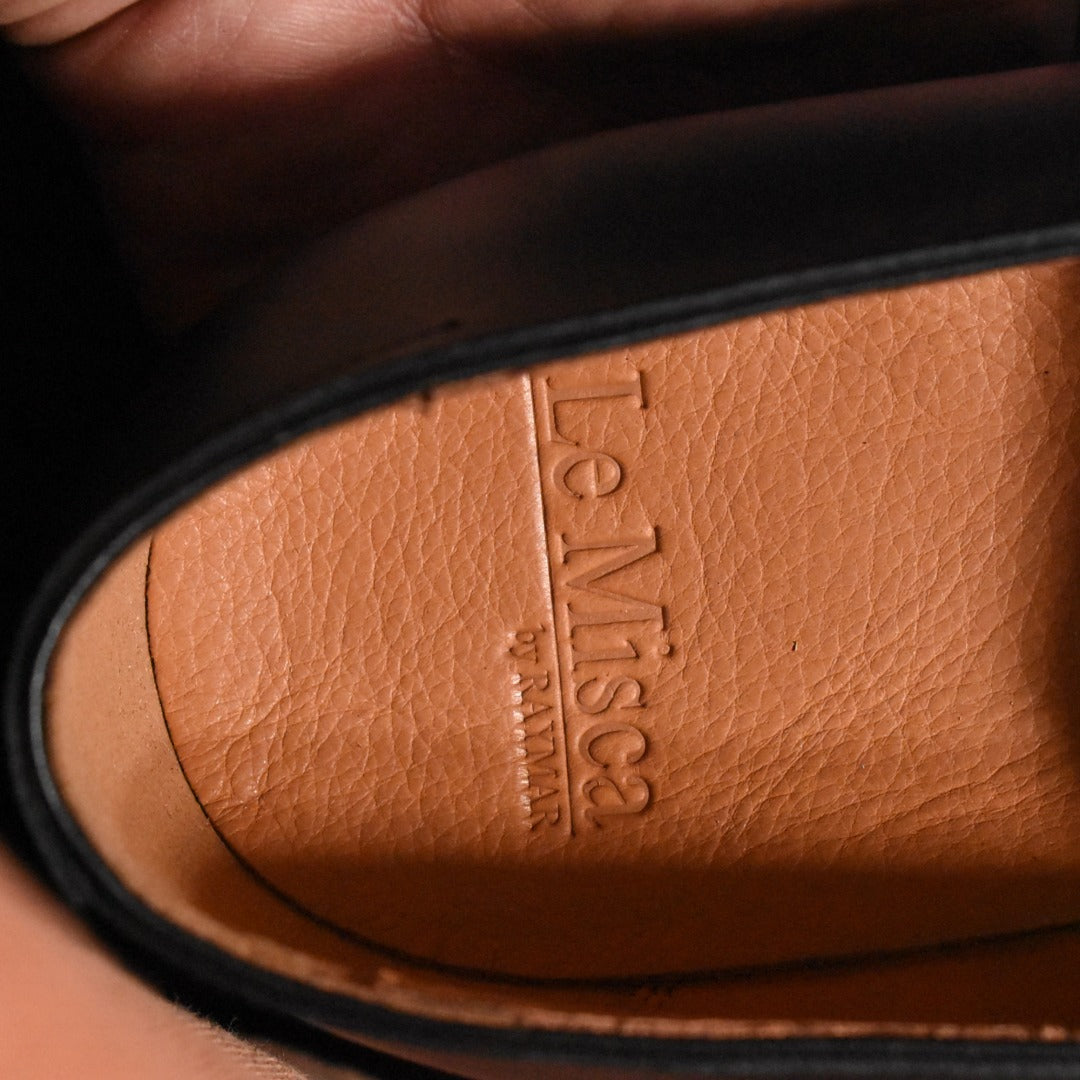 【Le Misca by RAYMAR】Luis バタフライローファー ブラック / ダークブラウン フルマッケイ製法 レザーソール 23.5cm~27.5cm