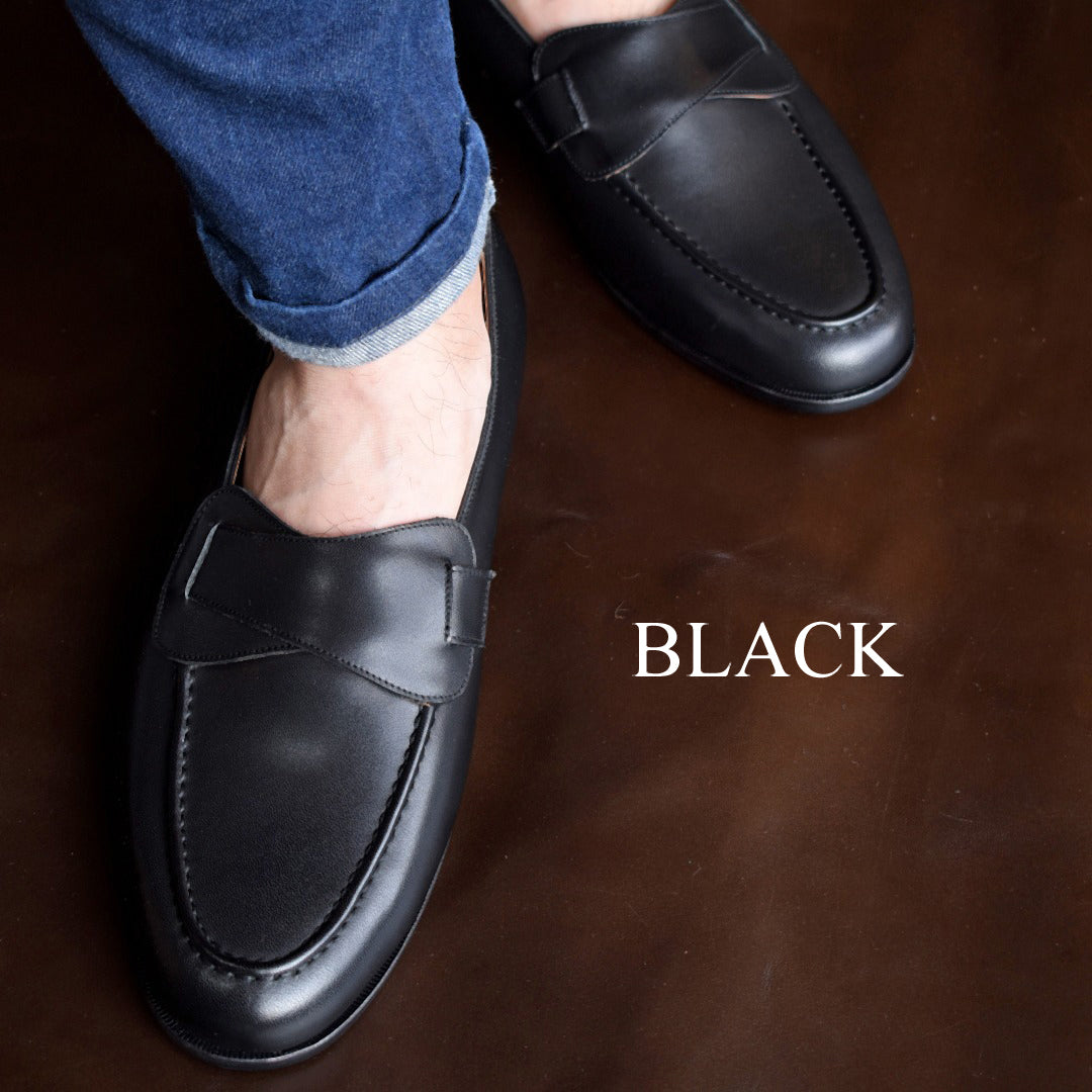 【Le Misca by RAYMAR】Luis バタフライローファー ブラック / ダークブラウン フルマッケイ製法 レザーソール 23.5cm~27.5cm