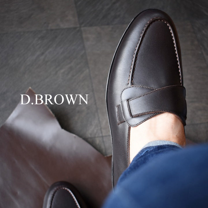 【Le Misca by RAYMAR】Luis バタフライローファー ブラック / ダークブラウン フルマッケイ製法 レザーソール 23.5cm~27.5cm