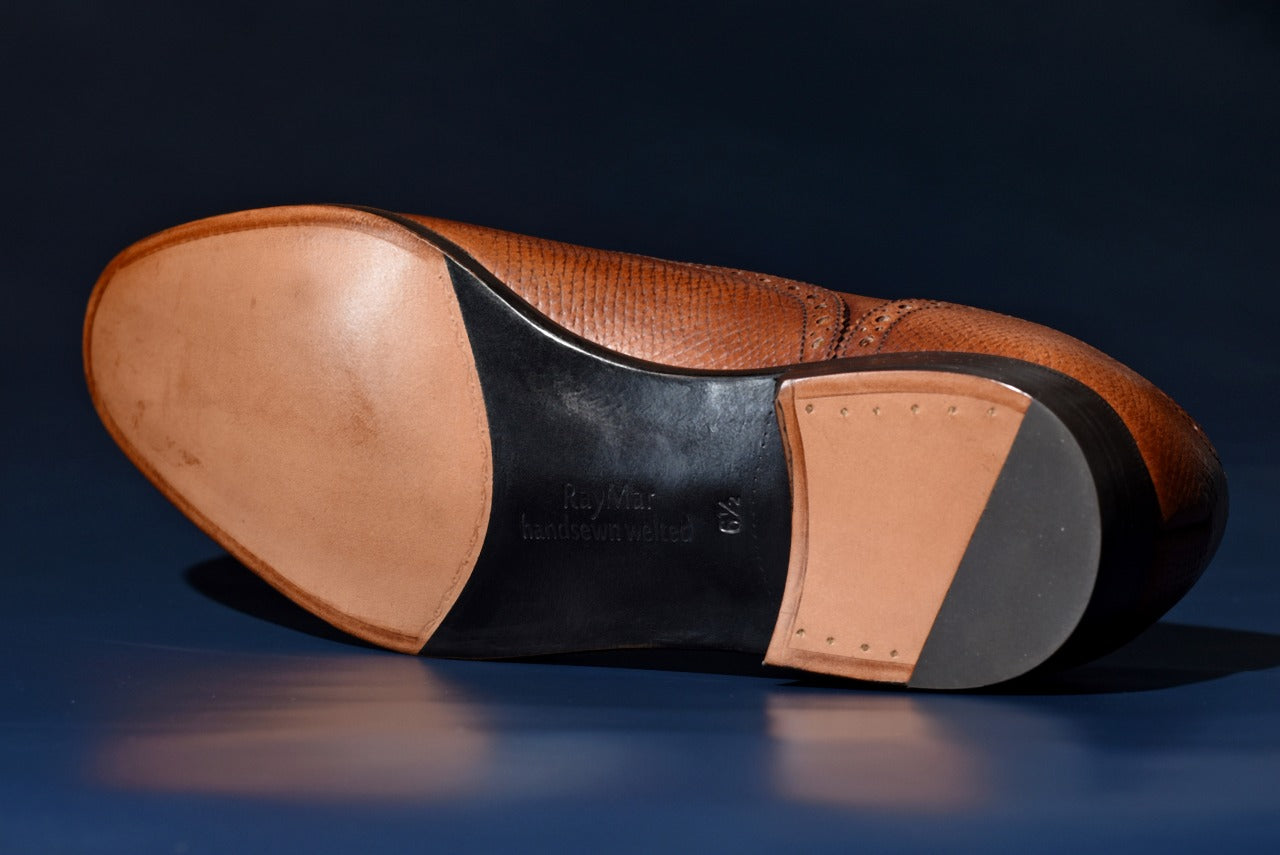 【RAYMAR】Calen クウォーターブローグ ブラウン ホーウィンハッチグレイン ハンドソーンウェルト 九分仕立て ビジネスシューズ 革靴 RAYMAR 24.0cm~27.0cm レイマー