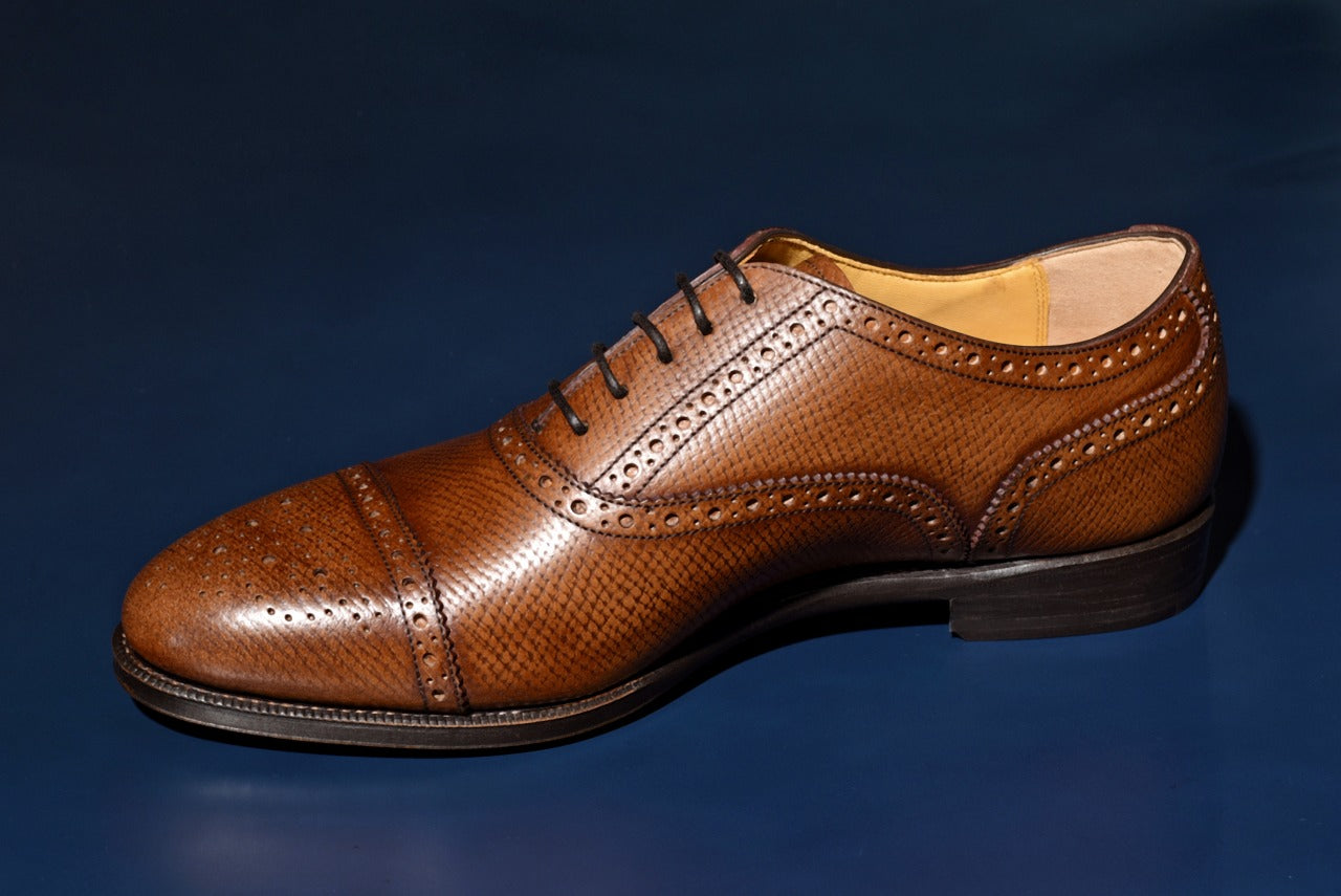 【RAYMAR】Calen クウォーターブローグ ブラウン ホーウィンハッチグレイン ハンドソーンウェルト 九分仕立て ビジネスシューズ 革靴 RAYMAR 24.0cm~27.0cm レイマー