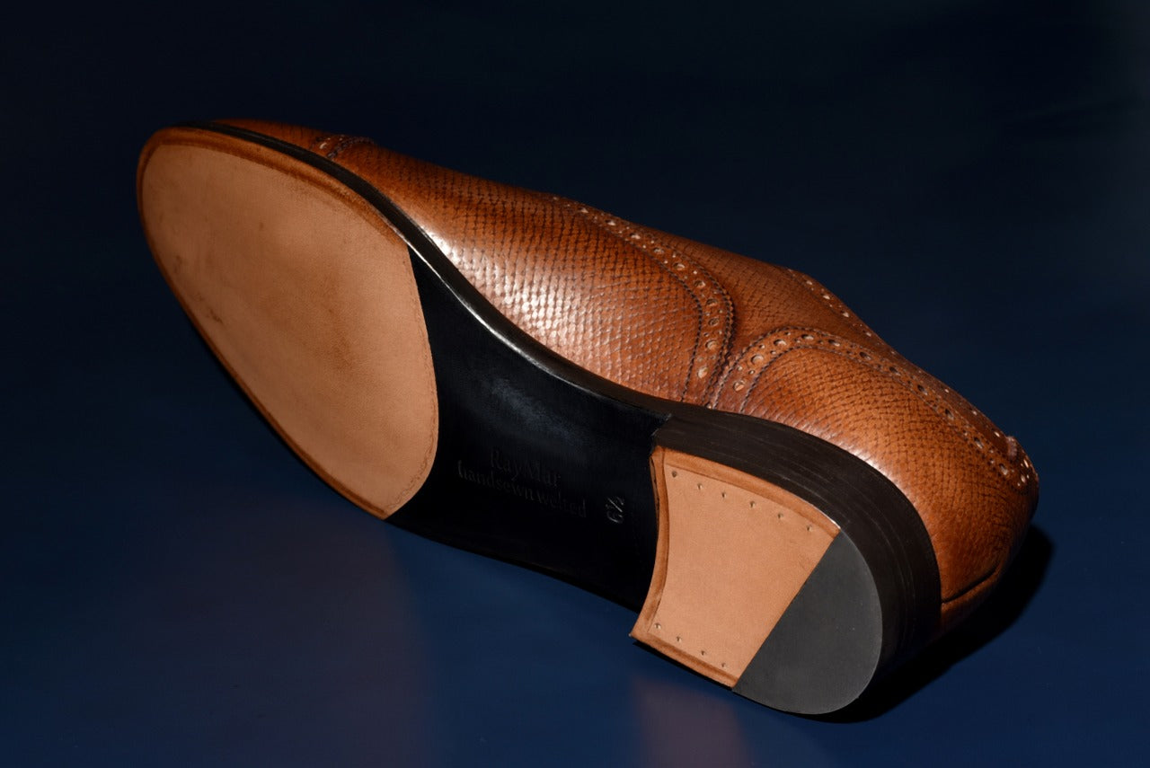 【RAYMAR】Calen クウォーターブローグ ブラウン ホーウィンハッチグレイン ハンドソーンウェルト 九分仕立て ビジネスシューズ 革靴 RAYMAR 24.0cm~27.0cm レイマー