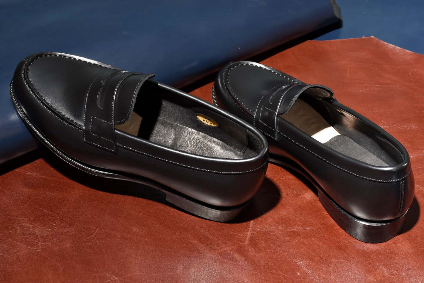 コインローファー ブラック Atlas RAYMAR グッドイヤーウェルト ビジネス カジュアル シューズ 革靴 23.5cm‾27.0cm レイマー ローファー ビジカジ