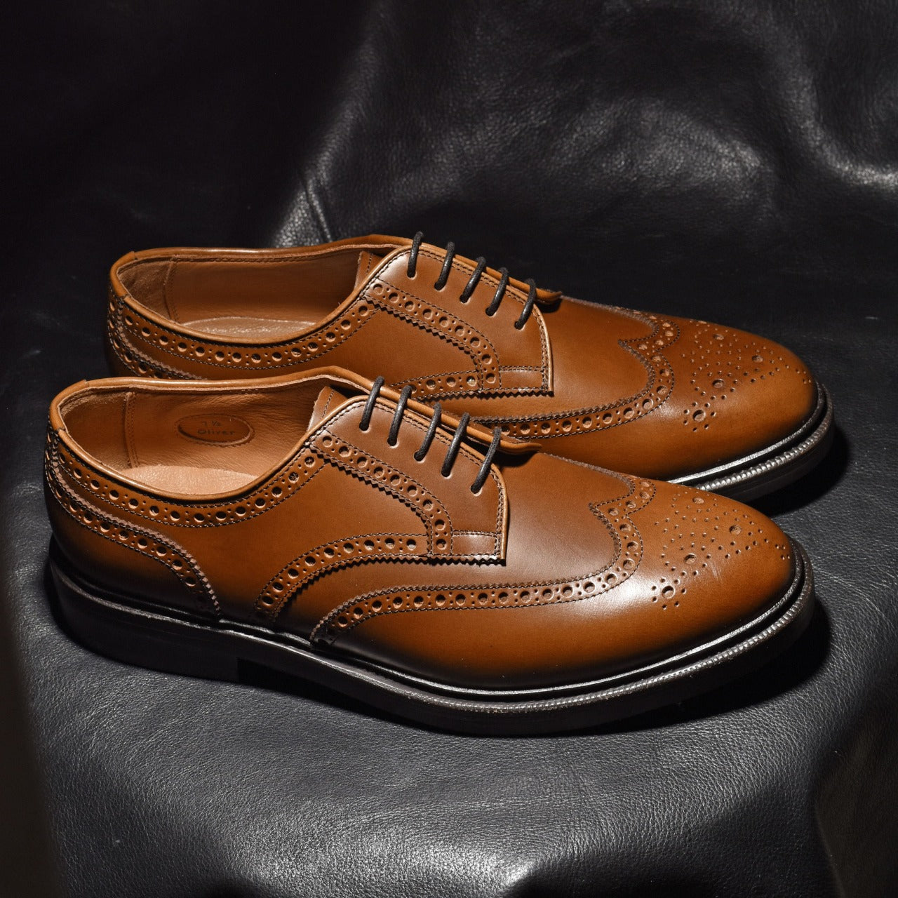 Oliver フルブローグ ウイスキーブラウン RAYMAR グッドイヤーウェルト ビジネス カジュアル 革靴 24.0cm~27.5cm レイマー 外羽根 Vibram ビブラム ラバーソール ダブルソール ストームウェルト