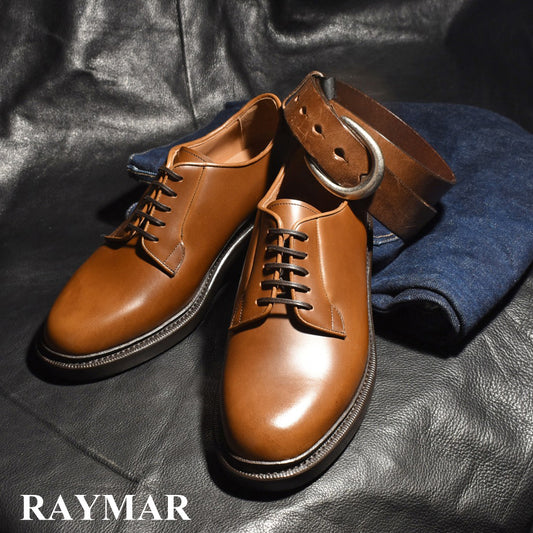 【RAYMAR】Orson2 プレーントゥ ダービー ウイスキーブラウン グッドイヤーウェルト 24.0cm~27.5cm レイマー 外羽根 ラバーソール ダブルソール
