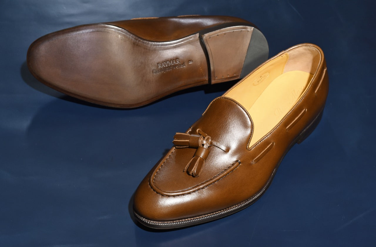 タッセルローファー ウイスキー ブラウン Raffy RAYMAR グッドイヤーウェルト ビジネスシューズ 革靴 24.0cm‾27.0cm レイマー ローファー ビジカジ
