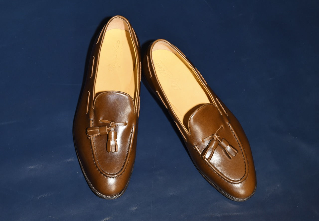 タッセルローファー ウイスキー ブラウン Raffy RAYMAR グッドイヤーウェルト ビジネスシューズ 革靴 24.0cm‾27.0cm レイマー ローファー ビジカジ