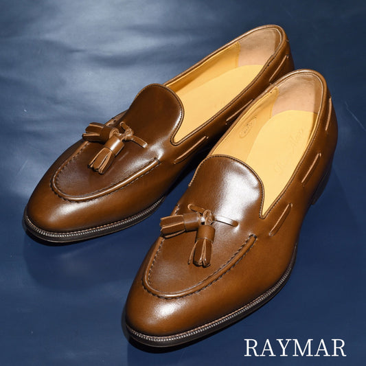 タッセルローファー ウイスキー ブラウン Raffy RAYMAR グッドイヤーウェルト ビジネスシューズ 革靴 24.0cm‾27.0cm レイマー ローファー ビジカジ