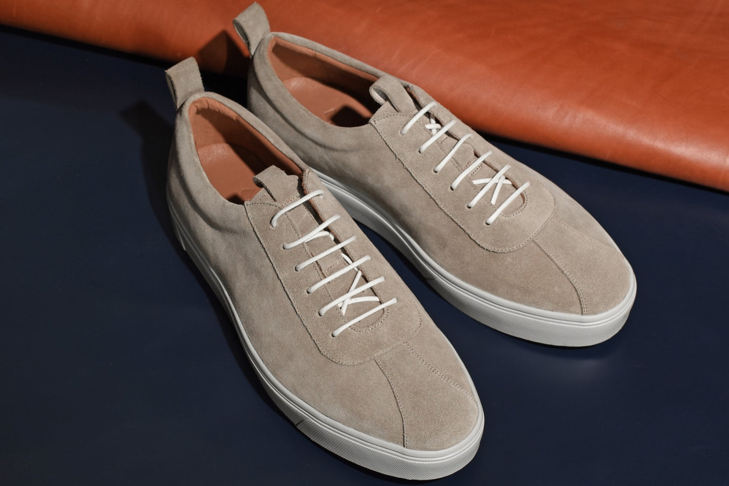 RAYMAR レースアップ ドレス スニーカー Thomas ベージュ 牛革 スエード コンビ 24.0cm ~ 27.0cm レイマー ラバーソール Vibram