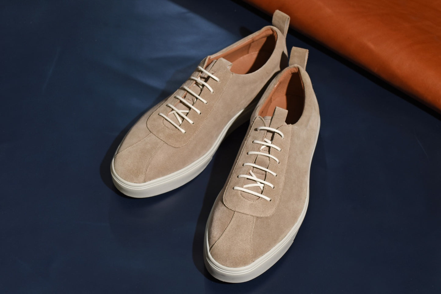 RAYMAR レースアップ ドレス スニーカー Thomas ベージュ 牛革 スエード コンビ 24.0cm ~ 27.0cm レイマー ラバーソール Vibram