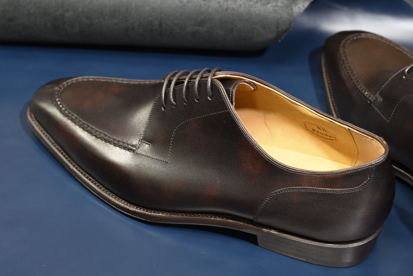 ビジネスシューズ 革靴 RAYMAR チゼルトゥ スキンステッチUチップ ダークブラウン Zonta Museum ハンドソーンウェルト 九分仕立て 23.5cm‾28.0cm レイマー ミュージアムカーフ 外羽根式 レザーソール Randall