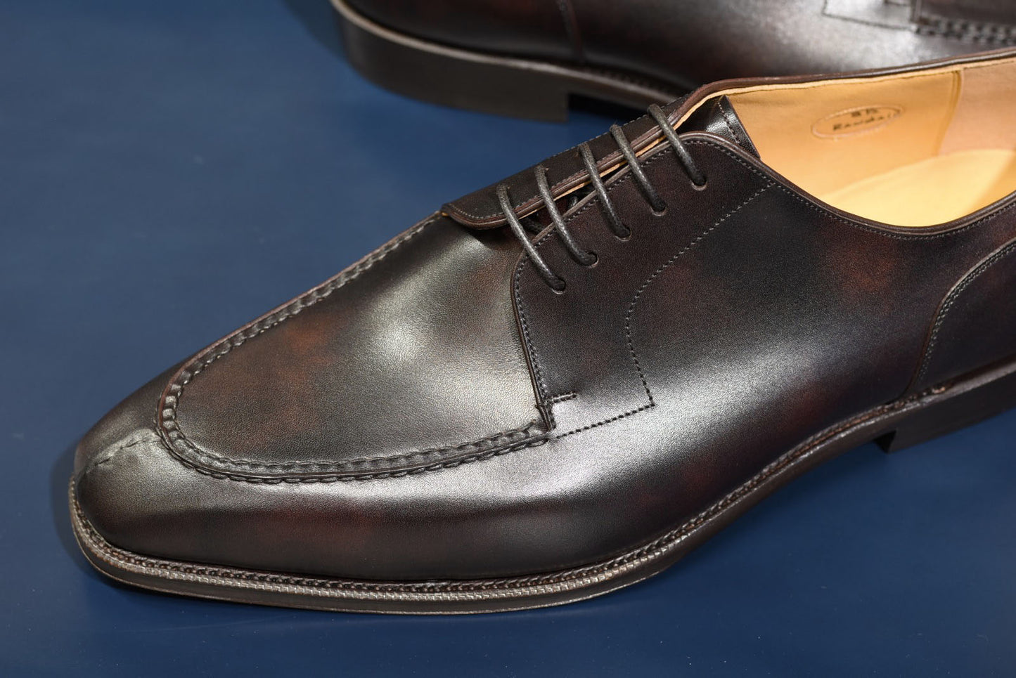 ビジネスシューズ 革靴 RAYMAR チゼルトゥ スキンステッチUチップ ダークブラウン Zonta Museum ハンドソーンウェルト 九分仕立て 23.5cm‾28.0cm レイマー ミュージアムカーフ 外羽根式 レザーソール Randall