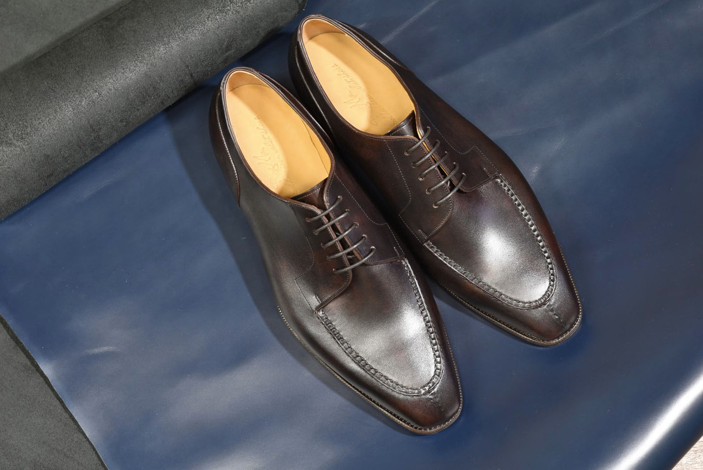 ビジネスシューズ 革靴 RAYMAR チゼルトゥ スキンステッチUチップ ダークブラウン Zonta Museum ハンドソーンウェルト 九分仕立て 23.5cm‾28.0cm レイマー ミュージアムカーフ 外羽根式 レザーソール Randall