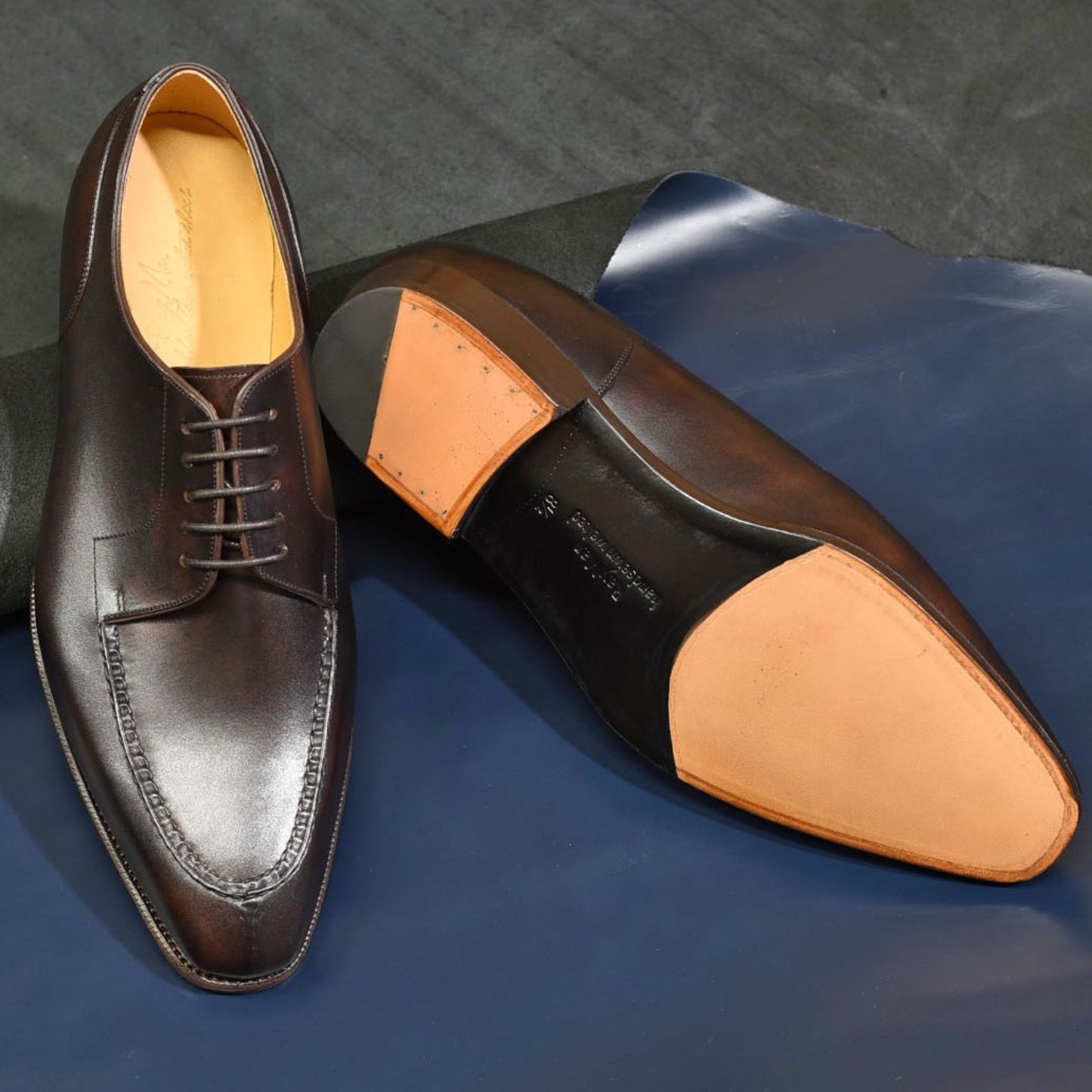 ビジネスシューズ 革靴 RAYMAR チゼルトゥ スキンステッチUチップ ダークブラウン Zonta Museum ハンドソーンウェルト 九分仕立て 23.5cm‾28.0cm レイマー ミュージアムカーフ 外羽根式 レザーソール Randall