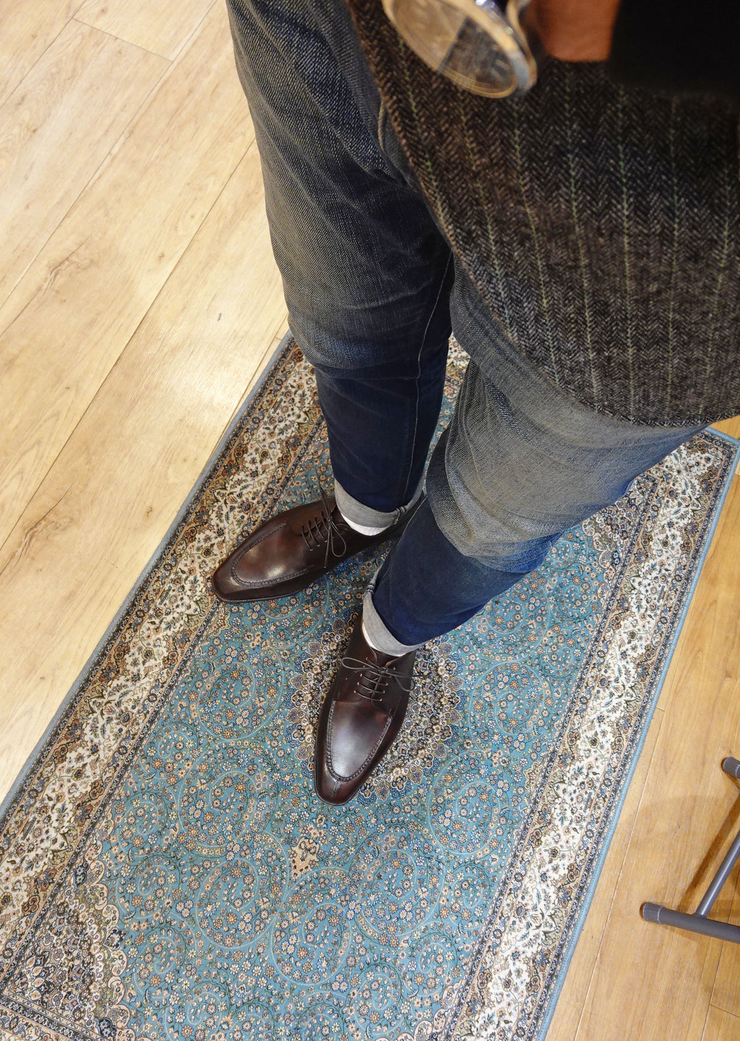 ビジネスシューズ 革靴 RAYMAR チゼルトゥ スキンステッチUチップ ダークブラウン Zonta Museum ハンドソーンウェルト 九分仕立て 23.5cm‾28.0cm レイマー ミュージアムカーフ 外羽根式 レザーソール Randall