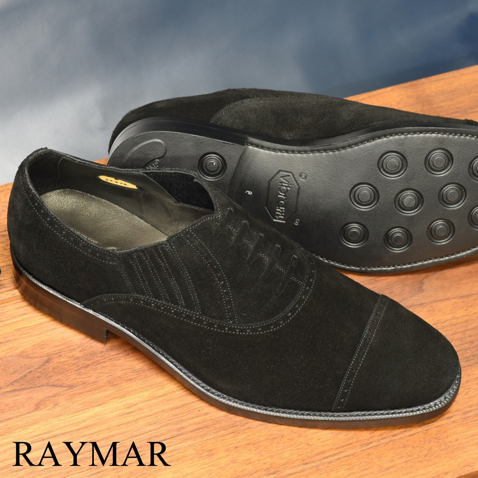 RAYMAR レイマー RM0831E レイジーマン 革靴 7 ビジネスシューズ 革靴 RAYMAR レイジーマン ブラック 牛革 スエード