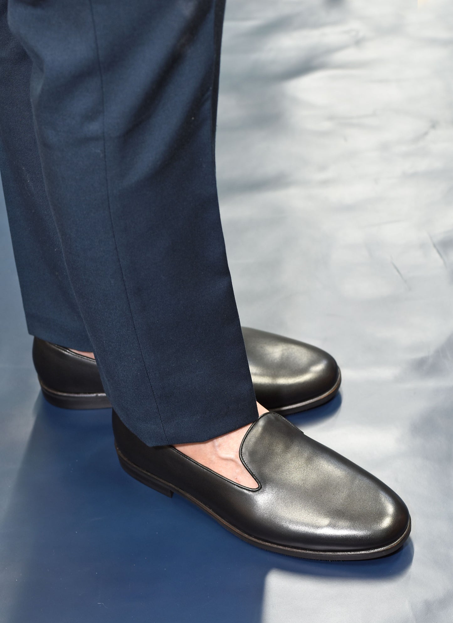 ビジネスシューズ 革靴 Le Misca by RAYMAR プレーン スリッポン ブラック 牛革 フル マッケイ製法 ゴートレザー ライニング 23.5cm‾27.5cm レミスカ レイマー スリップオン ラバーソール ゴム底 Albert