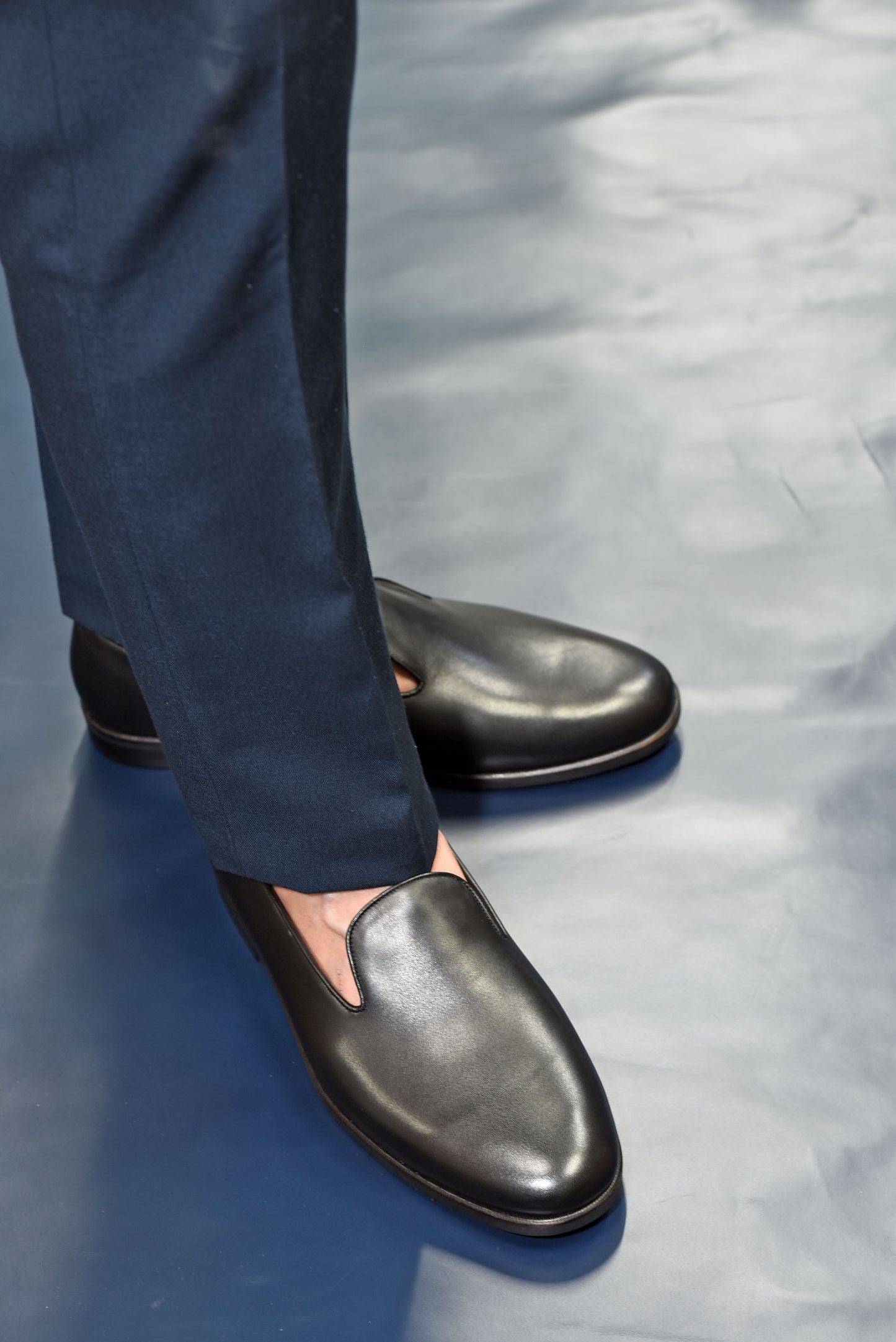 ビジネスシューズ 革靴 Le Misca by RAYMAR プレーン スリッポン ブラック 牛革 フル マッケイ製法 ゴートレザー ライニング 23.5cm‾27.5cm レミスカ レイマー スリップオン ラバーソール ゴム底 Albert