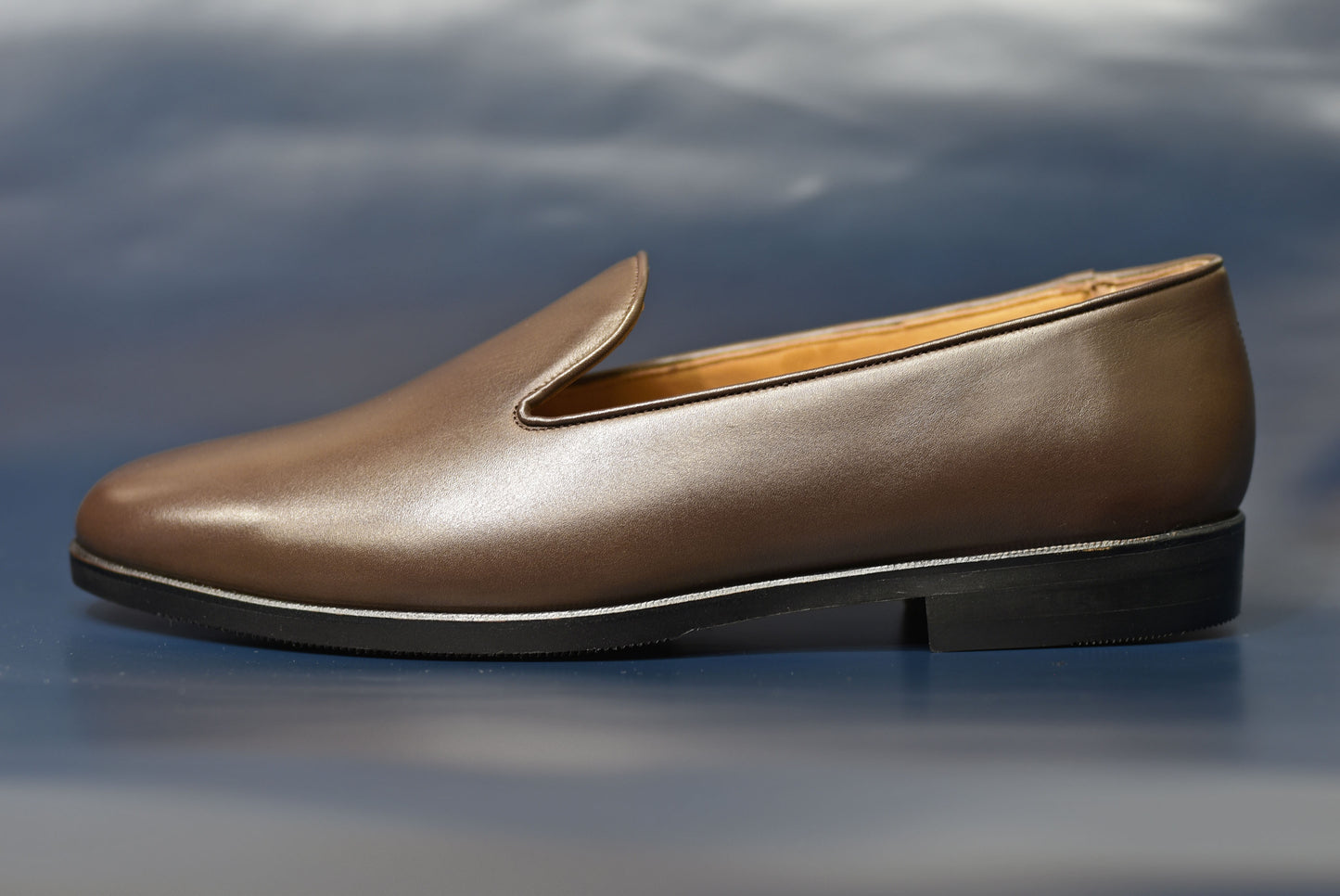 ビジネスシューズ 革靴 Le Misca by RAYMAR プレーン スリッポン ダークブラウン 牛革 フル マッケイ製法 ゴートレザーライニング 23.5cm‾27.5cm レミスカ レイマー スリップオン ラバーソール ゴム底 Albert