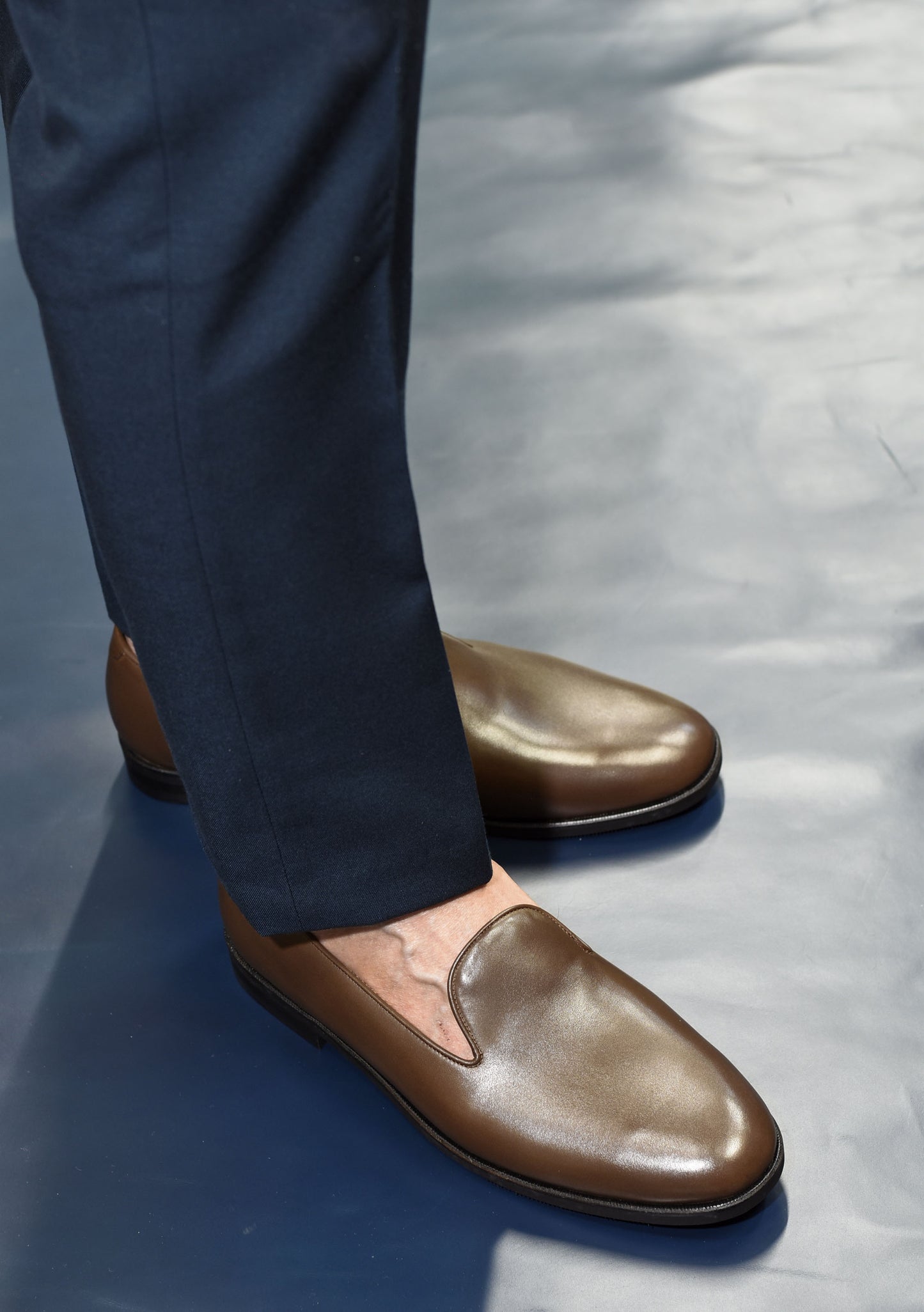 ビジネスシューズ 革靴 Le Misca by RAYMAR プレーン スリッポン ダークブラウン 牛革 フル マッケイ製法 ゴートレザーライニング 23.5cm‾27.5cm レミスカ レイマー スリップオン ラバーソール ゴム底 Albert