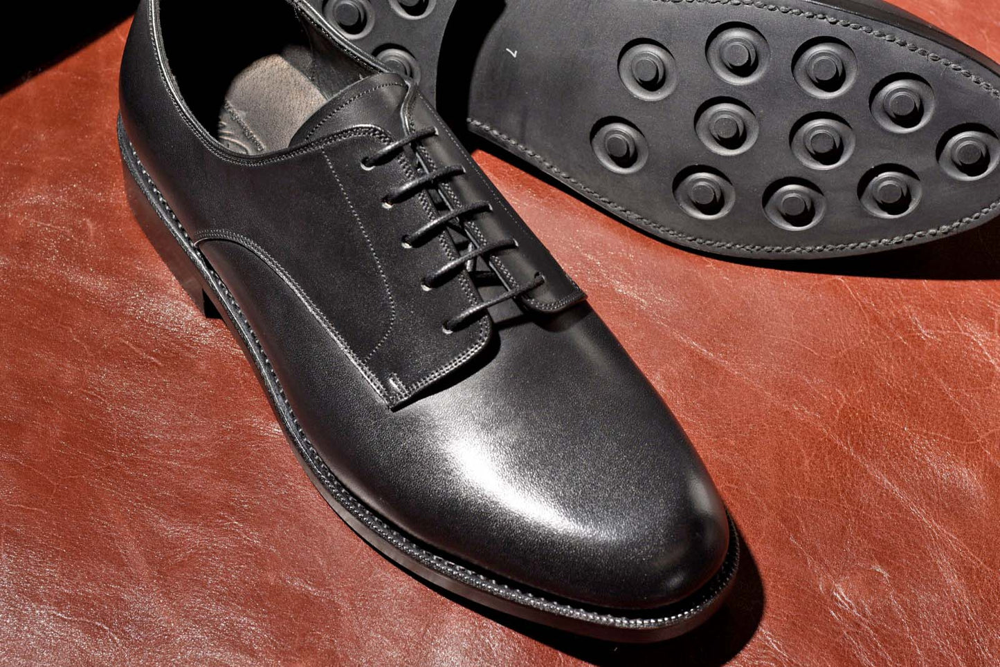 プレーントゥ ダービー ブラック PBDT-65 RAYMAR グッドイヤーウェルト ビジネスシューズ 革靴 23.5cm‾28.0cm レイマー  外羽根 ラバーソール