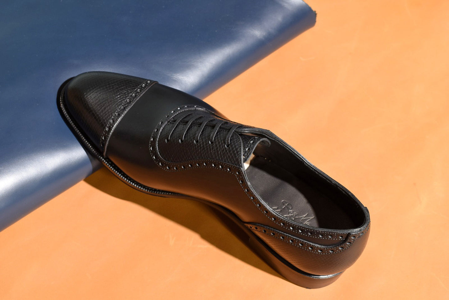 Felix ビジネスシューズ 革靴 RAYMAR コンビネーションアデレード ブラック ワインハイマー ＆ ホーウィンハッチグレイン ハンドソーンウェルト 九分仕立て　23.5cm‾29.0cm レイマー ボックスカーフ 内羽根  革底 レザーソール