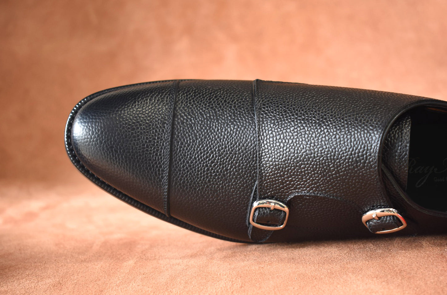 Talia シボ革 ダブルモンクストラップ ブラック オールウェザーシリーズ グッドイヤーウェルト ビジネスシューズ 革靴 RAYMAR 23.5cm~28.0cm レイマー 全天候型モデル ストラップ式 ラバーソール Vibram