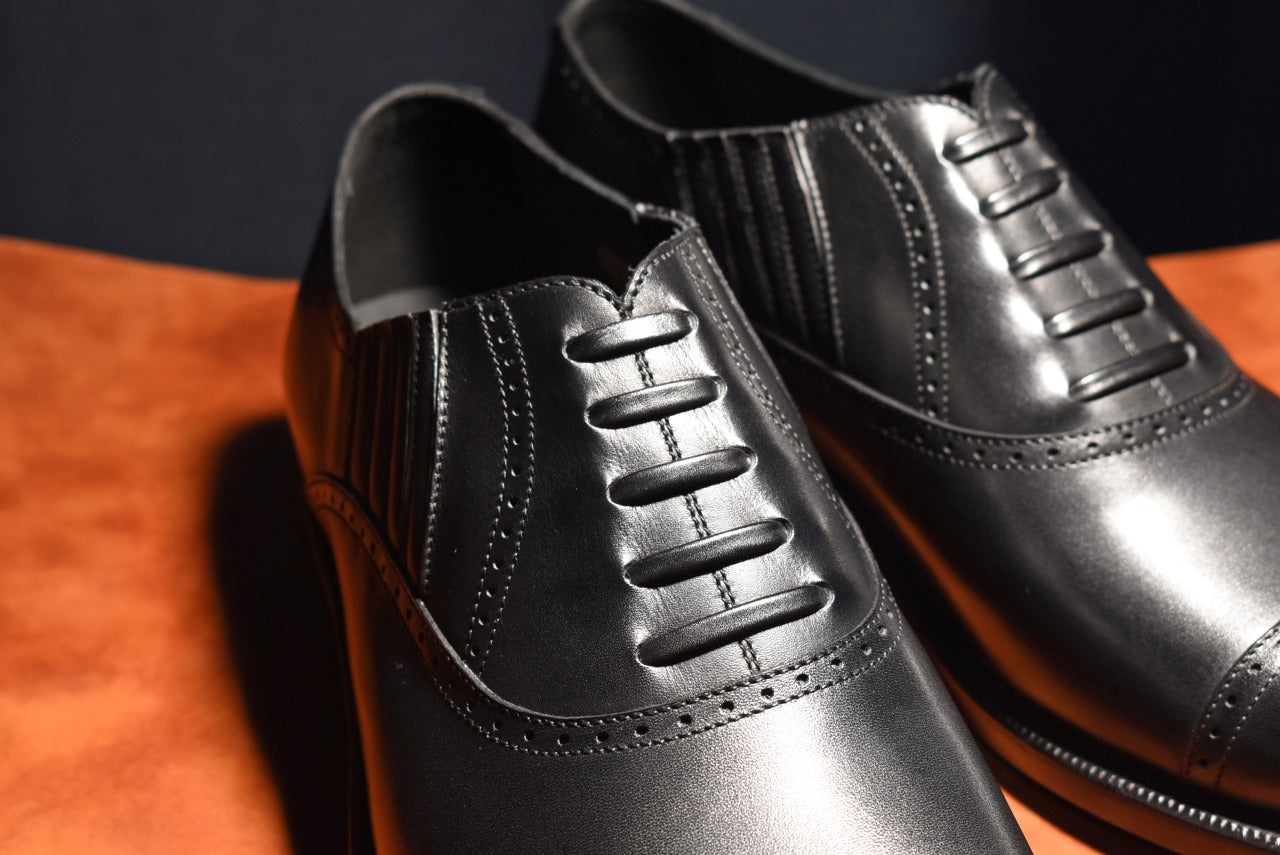 Keith クォーターブローグ レイジーマン ブラック オールウェザーシリーズ Vibramソール グッドイヤーウェルト製法 ビジネス 革靴 雨 24.0cm~27.5cm レイマー