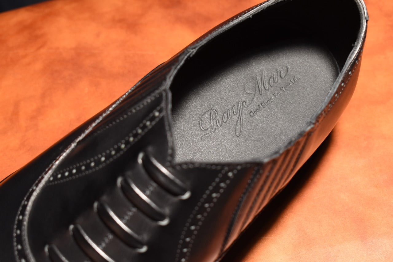 Keith クォーターブローグ レイジーマン ブラック オールウェザーシリーズ Vibramソール グッドイヤーウェルト製法 ビジネス 革靴 雨 24.0cm~27.5cm レイマー