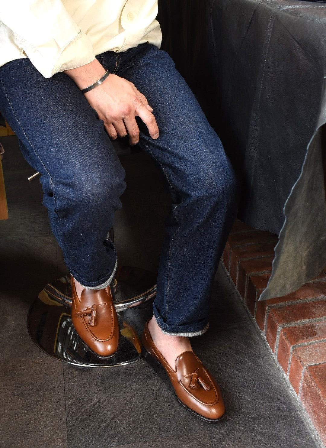 タッセルローファー ウイスキー ブラウン Raffy RAYMAR グッドイヤーウェルト ビジネスシューズ 革靴 24.0cm‾27.0cm レイマー ローファー ビジカジ