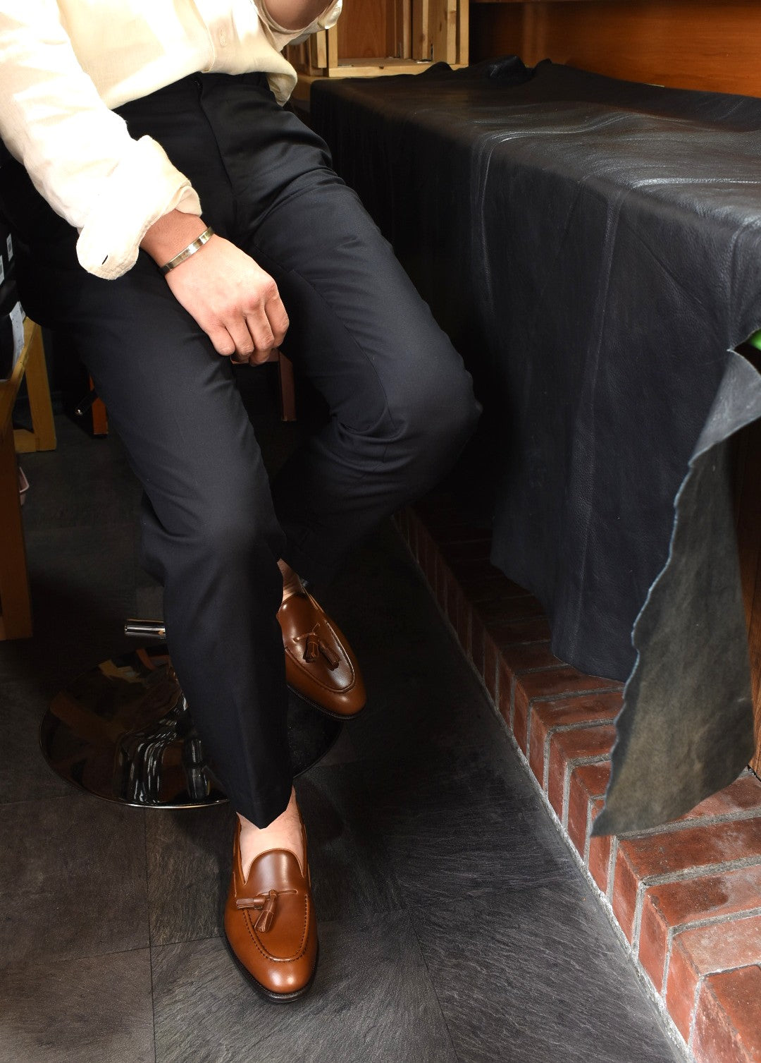 タッセルローファー ウイスキー ブラウン Raffy RAYMAR グッドイヤーウェルト ビジネスシューズ 革靴 24.0cm‾27.0cm レイマー ローファー ビジカジ