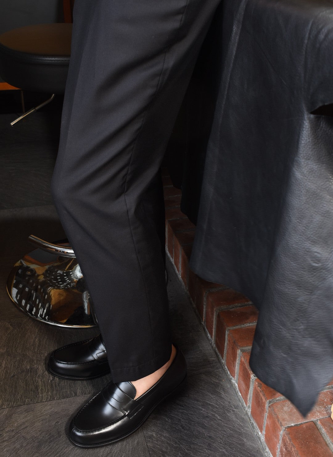 コインローファー ブラック Atlas RAYMAR グッドイヤーウェルト ビジネス カジュアル シューズ 革靴 23.5cm‾27.0cm レイマー ローファー ビジカジ