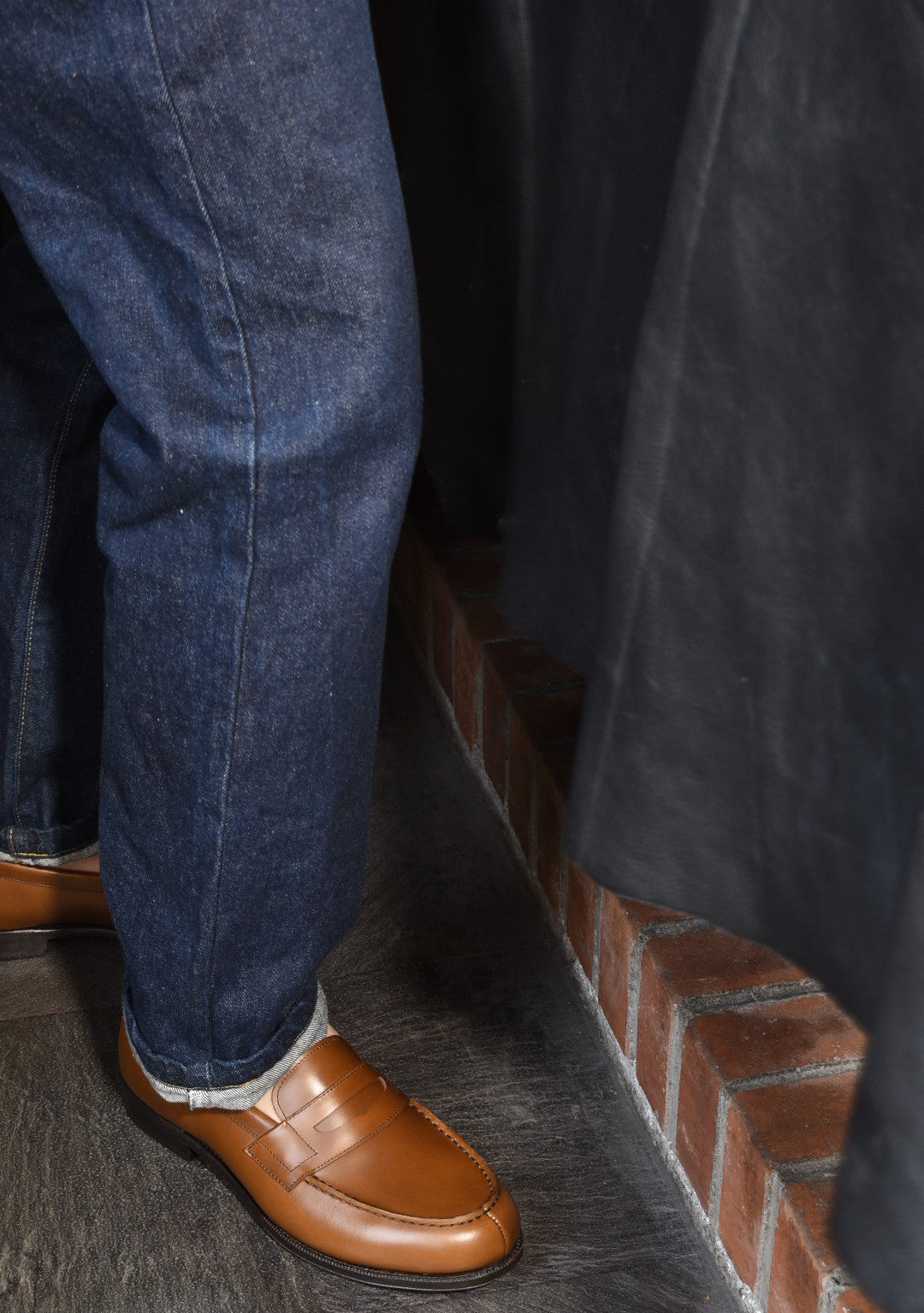 【RAYMAR】Atlas コインローファー ウイスキー ブラウン レザーソール ハンドソーンウェルテッド レイマー