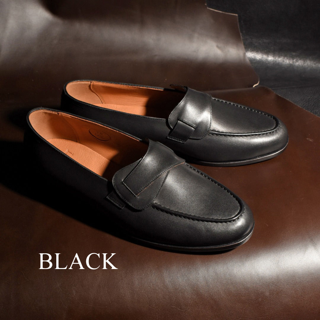 【Le Misca by RAYMAR】Luis バタフライローファー ブラック / ダークブラウン フルマッケイ製法 レザーソール 23.5cm~27.5cm