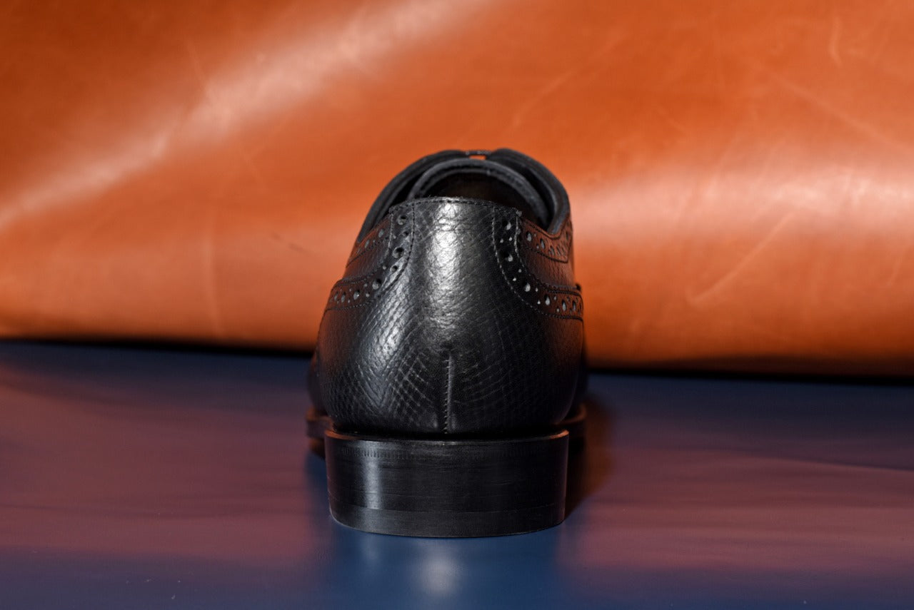 【RAYMAR】Calen クウォーターブローグ ブラック ホーウィンハッチグレイン ハンドソーンウェルト 九分仕立て ビジネスシューズ 革靴 RAYMAR 24.0cm~27.0cm レイマー