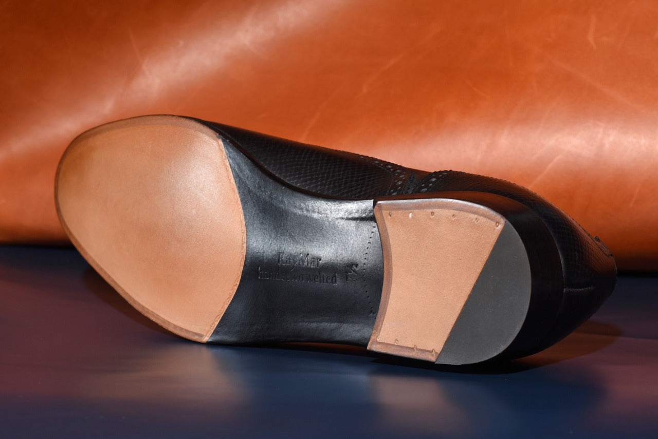 【RAYMAR】Calen クウォーターブローグ ブラック ホーウィンハッチグレイン ハンドソーンウェルト 九分仕立て ビジネスシューズ 革靴 RAYMAR 24.0cm~27.0cm レイマー