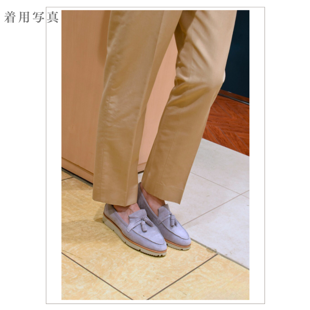 【レディース】Fiola タッセルローファー ドレスレザースニーカー ベージュ/グレー 羊スエード革 Vibramラバーソール 22.5cm~25.0cm Le Misca by RAYMAR レミスカ レイマー ビブラムソール