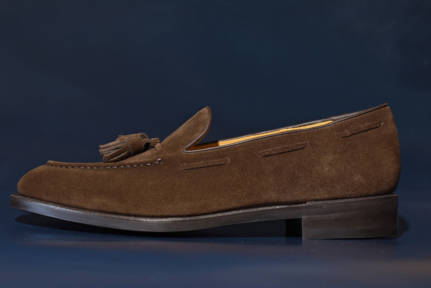 スエード タッセル ローファー ダークブラウン Fran RAYMAR グッドイヤーウェルト ビジネスシューズ 革靴 24.0cm~27.0cm レイマー ローファー ビジカジ