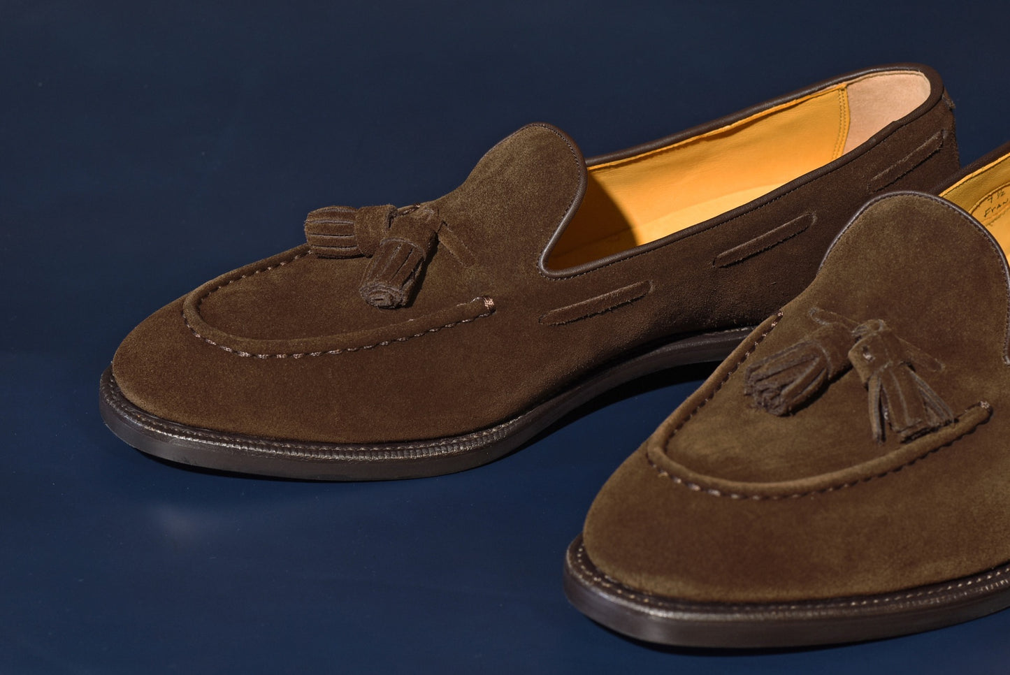 スエード タッセル ローファー ダークブラウン Fran RAYMAR グッドイヤーウェルト ビジネスシューズ 革靴 24.0cm~27.0cm レイマー ローファー ビジカジ