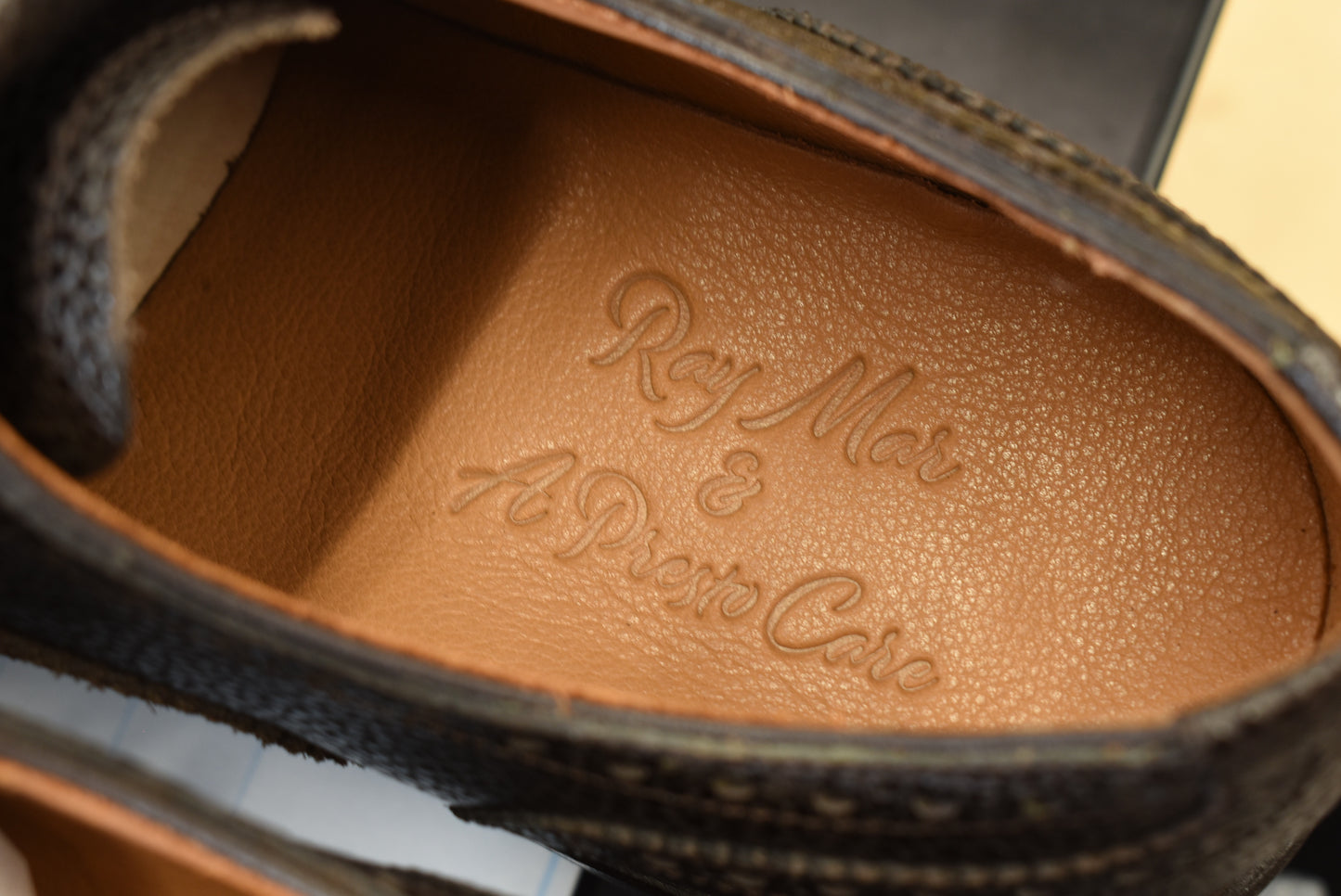 【 A Presto Care × RAYMAR 】コラボ ギリーシューズ "Freddie" Degermann製シボ革 グッドイヤーウェルト 24.0cm~27.5cm レイマー Vibram ダブルソール