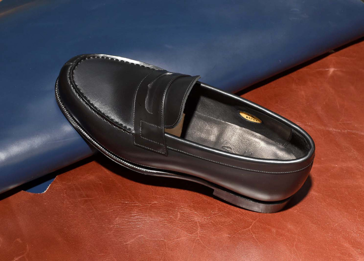 コインローファー ブラック Atlas RAYMAR グッドイヤーウェルト ビジネス カジュアル シューズ 革靴 23.5cm‾27.0cm レイマー ローファー ビジカジ