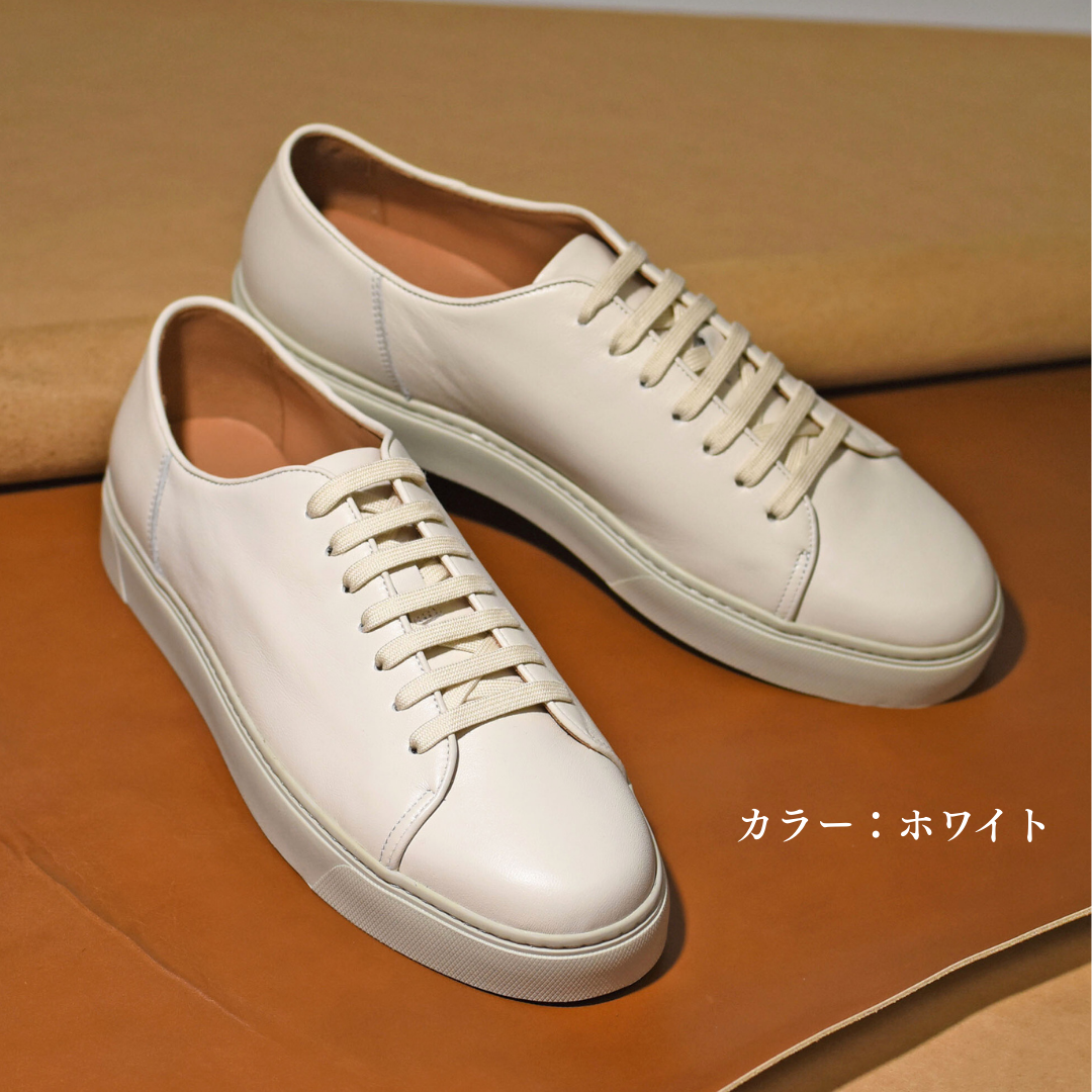 【LeMisca by RAYMAR】Jack 外羽根 ドレススニーカー ブラック / ホワイト 牛革 サイドマッケイ製法 24.0cm ~ 28.0cm レミスカ レイマー ビブラムソール ゴム底 Vibram