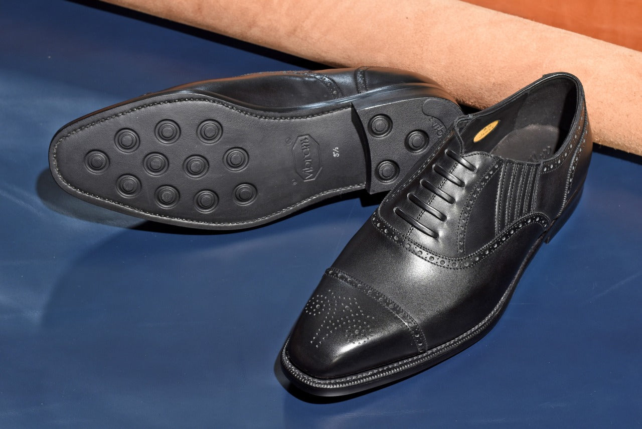 James セミブローグ レイジーマン ブラック  RAYMAR グッドイヤーウェルト ビジネスシューズ 革靴 24.0cm~27.0cm レイマー 内羽根 ラバーソール 黒 紳士靴